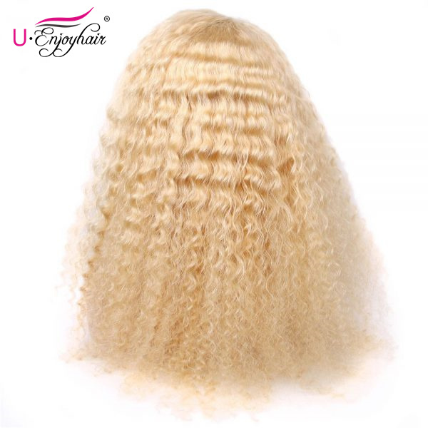 13X4 Lace Front Wigs 613 Blonde Color Deep Wave Brazilian Virgin Human Hair Wigs Pre Plucked Hairline With Baby Hair (613B003)