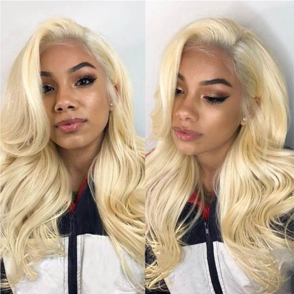 13X4 Lace Front Wigs 613 Blonde Color Body Wave Brazilian Virgin Human Hair Wigs Pre Plucked Hairline With Baby Hair (613B002)