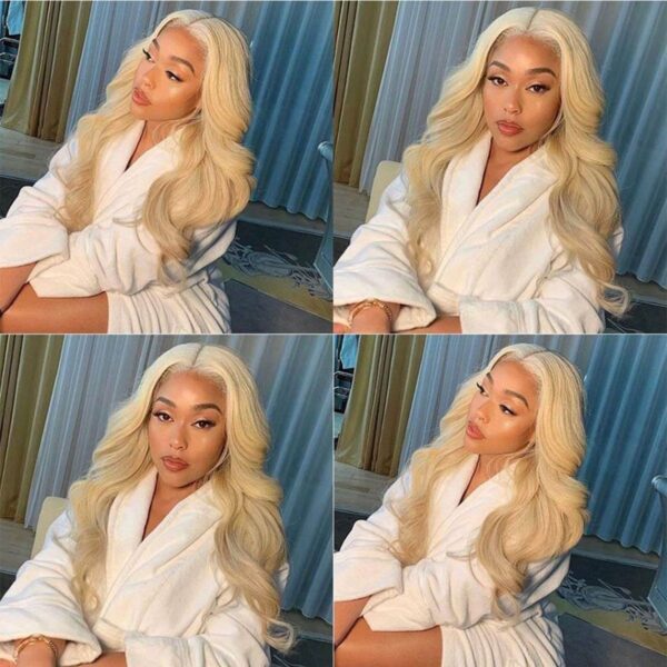 13X4 Lace Front Wigs 613 Blonde Color Body Wave Brazilian Virgin Human Hair Wigs Pre Plucked Hairline With Baby Hair (613B004)
