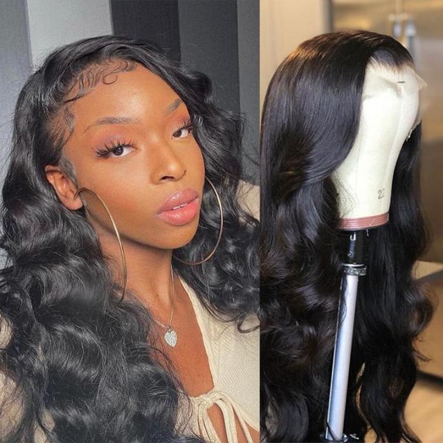 13x6 Lace Front Wigs Natural Color Loose Curl Brazilian Virgin Human Hair Wigs Pre Plucked Hairline With Baby Hair (LFW1013)