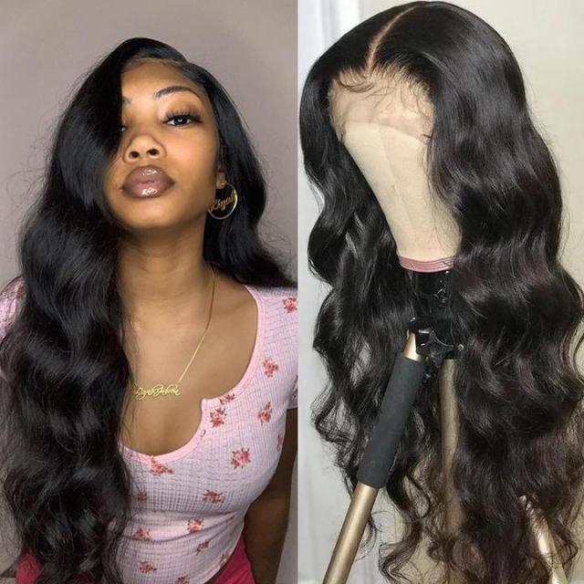 13x6 Lace Front Wigs Natural Color Loose Curl Brazilian Virgin Human Hair Wigs Pre Plucked Hairline With Baby Hair (LFW1013)