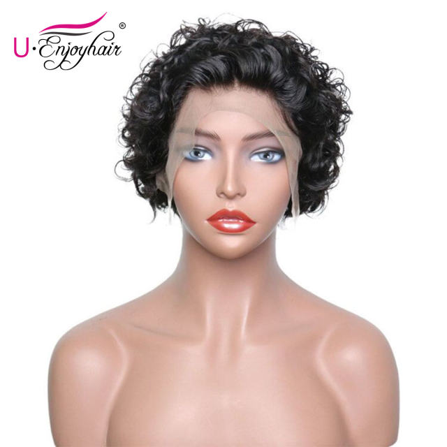 13x4 Lace Front Wigs Natural Color Curly Brazilian Virgin Human Hair Wigs Pre Plucked Hairline With Baby Hair (LFW021)