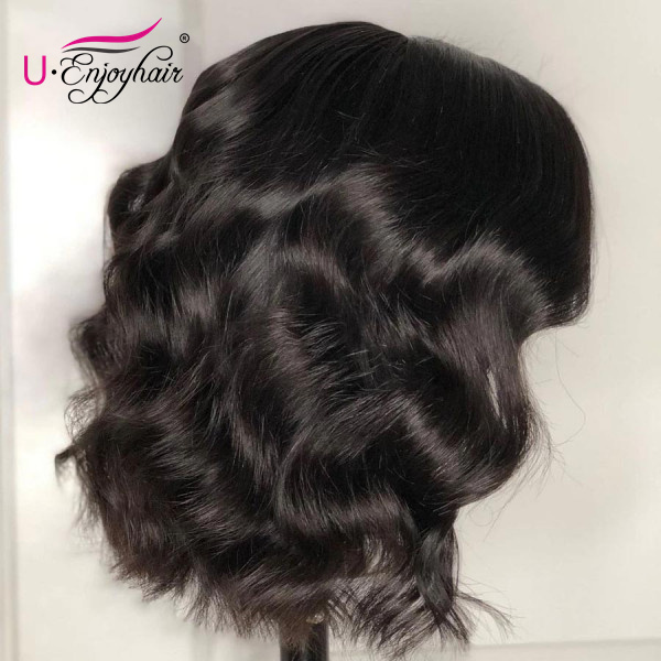 13x4 Lace Front Wigs Natural Color Loose Wave Brazilian Virgin Human Hair Wigs Pre Plucked Hairline With Baby Hair (LFW016)