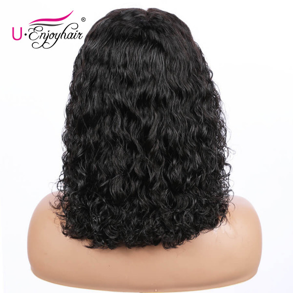 13x4 Lace Front Wigs Natural Color Water Wavy Brazilian Virgin Human Hair Wigs Pre Plucked Hairline With Baby Hair (LFW003)