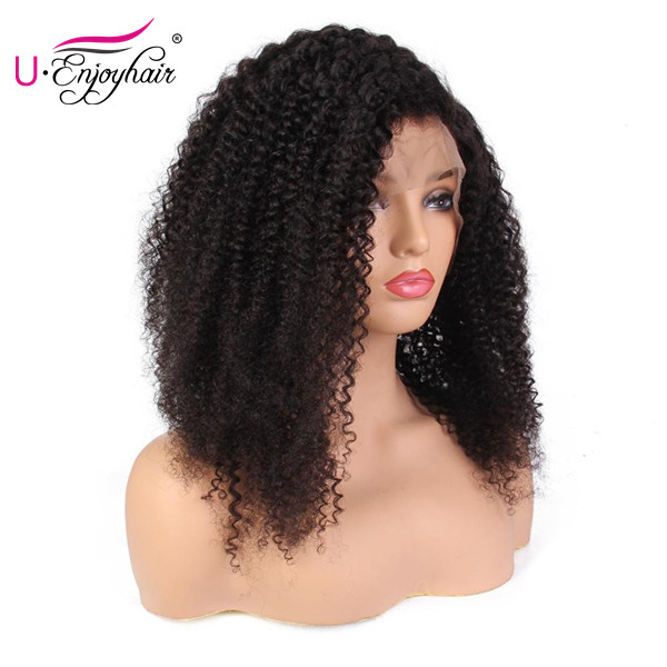 13x4 Lace Front Wigs Natural Color Kinky Curly Brazilian Virgin Human Hair Wigs Pre Plucked Hairline With Baby Hair (LFW011)
