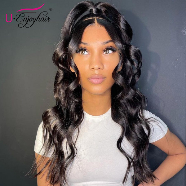 13x4 Lace Front Wigs Natural Color Super Curly Brazilian Virgin Human Hair Wigs Pre Plucked Hairline With Baby Hair (LFW010)