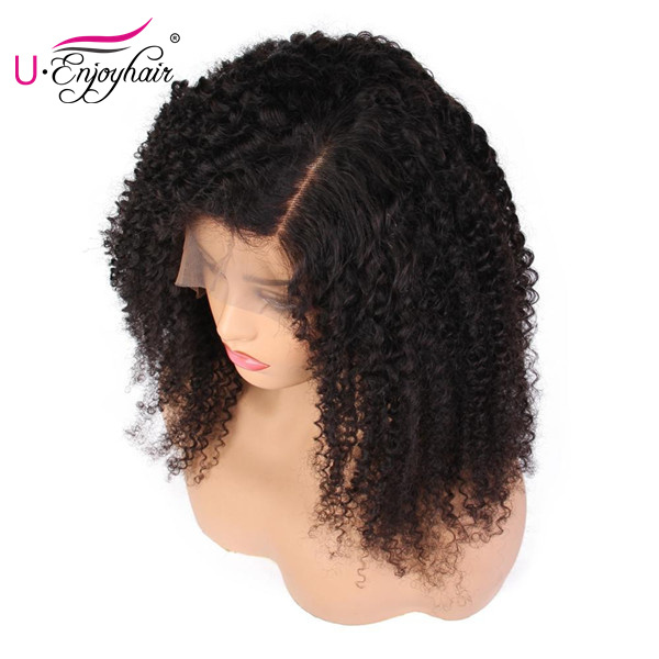 13x4 Lace Front Wigs Natural Color Kinky Curly Brazilian Virgin Human Hair Wigs Pre Plucked Hairline With Baby Hair (LFW011)