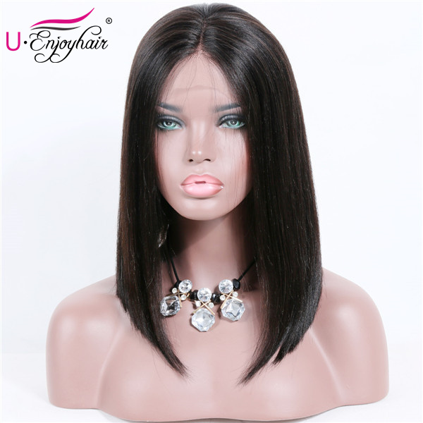 13x4 Lace Front Wigs Natural Color Straight Brazilian Virgin Human Hair Wigs Pre Plucked Hairline With Baby Hair (LFW001)
