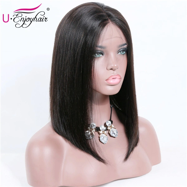 13x4 Lace Front Wigs Natural Color Straight Brazilian Virgin Human Hair Wigs Pre Plucked Hairline With Baby Hair (LFW001)