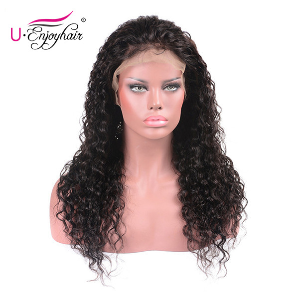 13x4 Lace Front Wigs Natural Color Water Curly Brazilian Virgin Human Hair Wigs Pre Plucked Hairline With Baby Hair (LFW012)