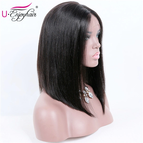 13x4 Lace Front Wigs Natural Color Straight Brazilian Virgin Human Hair Wigs Pre Plucked Hairline With Baby Hair (LFW001)