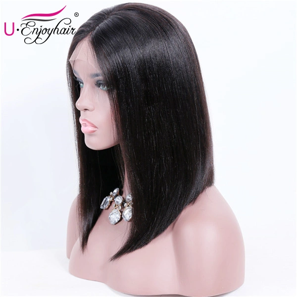 13x4 Lace Front Wigs Natural Color Straight Brazilian Virgin Human Hair Wigs Pre Plucked Hairline With Baby Hair (LFW001)