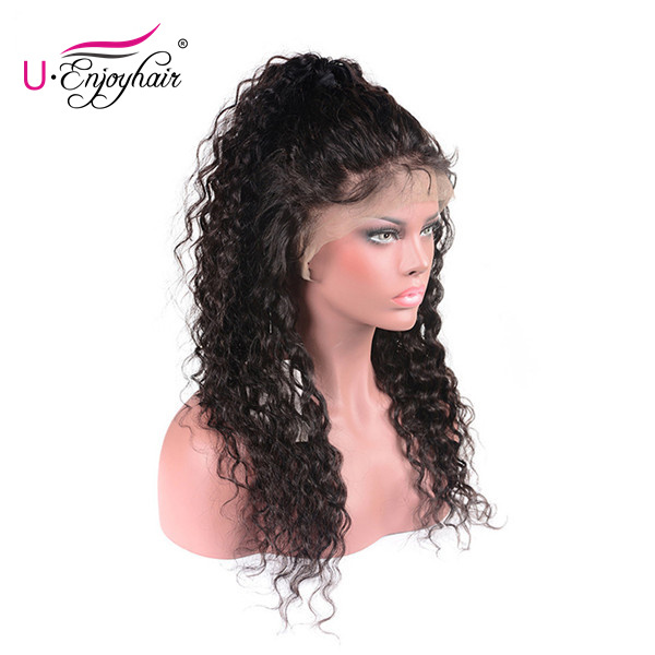 13x4 Lace Front Wigs Natural Color Water Curly Brazilian Virgin Human Hair Wigs Pre Plucked Hairline With Baby Hair (LFW012)