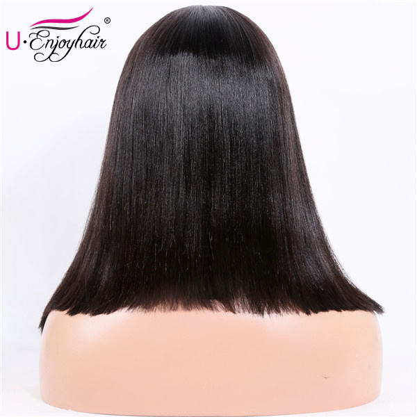13x4 Lace Front Wigs Natural Color Straight Brazilian Virgin Human Hair Wigs Pre Plucked Hairline With Baby Hair (LFW001)