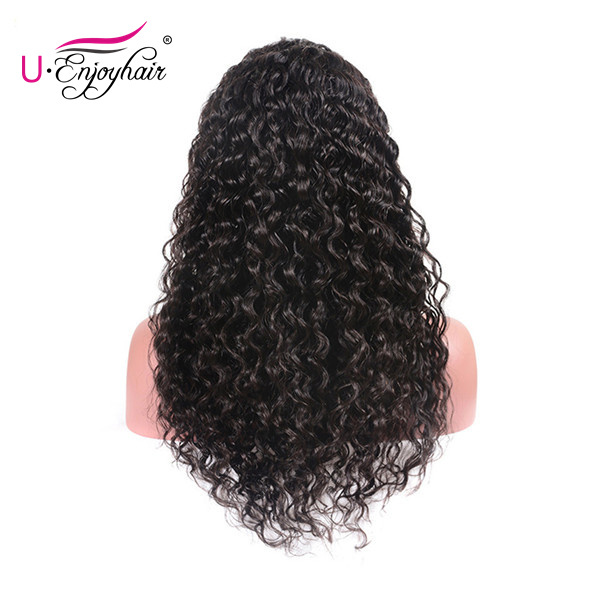 13x4 Lace Front Wigs Natural Color Water Curly Brazilian Virgin Human Hair Wigs Pre Plucked Hairline With Baby Hair (LFW012)