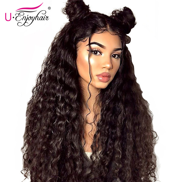 13x4 Lace Front Wigs Natural Color Water Wavy Brazilian Virgin Human Hair Wigs Pre Plucked Hairline With Baby Hair (LFW007)