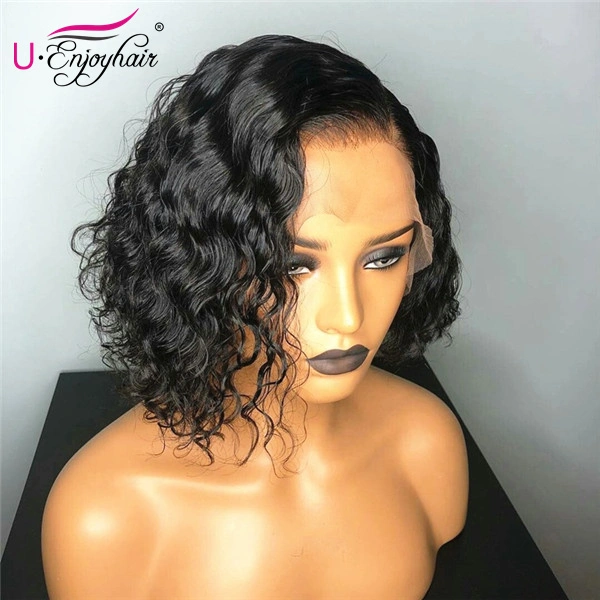 13x6 Lace Front Wigs Natural Color Water Wave Brazilian Virgin Human Hair Wigs Pre Plucked Hairline With Baby Hair (LFW1006)