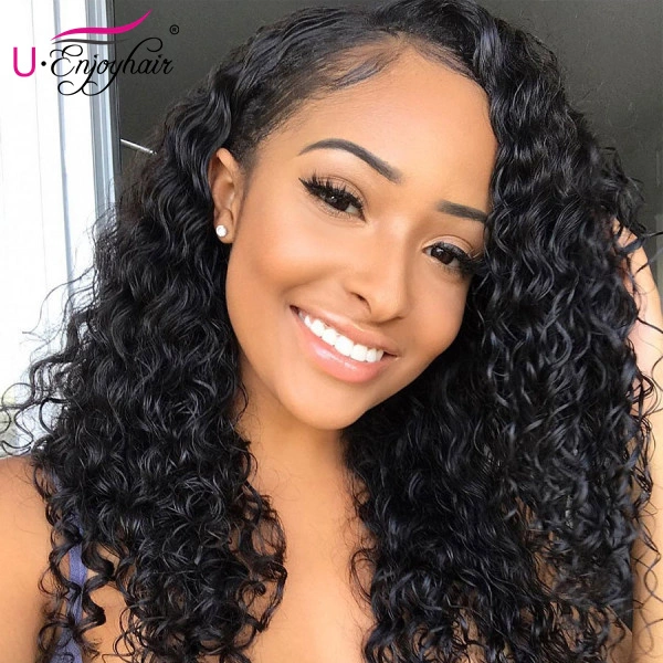 13x6 Lace Front Wigs Natural Color Water Wave Brazilian Virgin Human Hair Wigs Pre Plucked Hairline With Baby Hair (LFW1009)