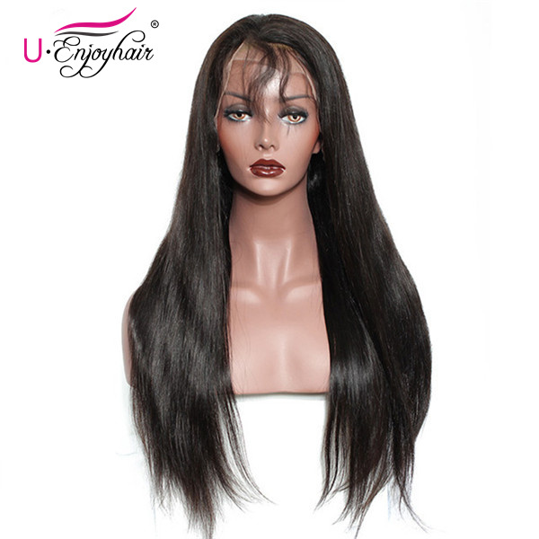13x6 Lace Front Wigs Natural Color Straight Brazilian Virgin Human Hair Wigs Pre Plucked Hairline With Baby Hair (LFW1008)