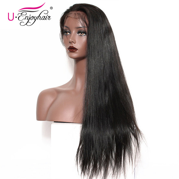 13x6 Lace Front Wigs Natural Color Straight Brazilian Virgin Human Hair Wigs Pre Plucked Hairline With Baby Hair (LFW1008)