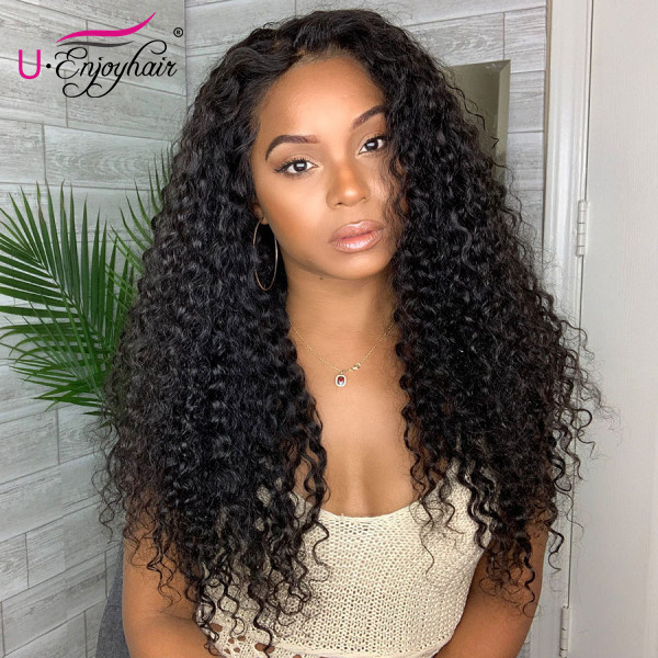 13x6 Lace Front Wigs Natural Color Loose Curl Brazilian Virgin Human Hair Wigs Pre Plucked Hairline With Baby Hair (LFW1010)