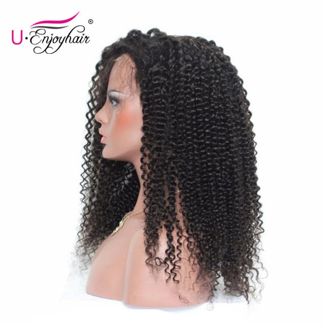 13x4 Lace Front Wigs Natural Color Curly Brazilian Virgin Human Hair Wigs Pre Plucked Hairline With Baby Hair (LFW027)