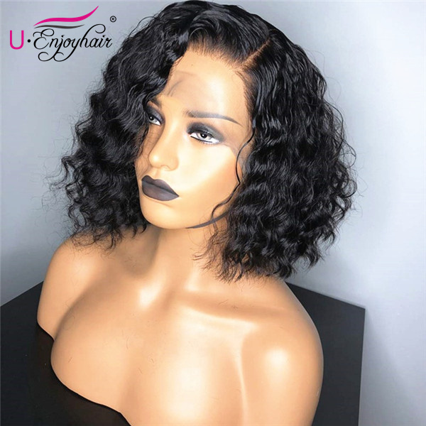 13x6 Lace Front Wigs Natural Color Water Wave Brazilian Virgin Human Hair Wigs Pre Plucked Hairline With Baby Hair (LFW1006)