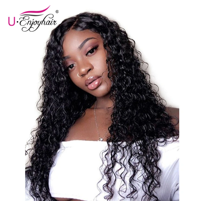 13x4 Lace Front Wigs Natural Color Water Wavy Brazilian Virgin Human Hair Wigs Pre Plucked Hairline With Baby Hair (LFW013)