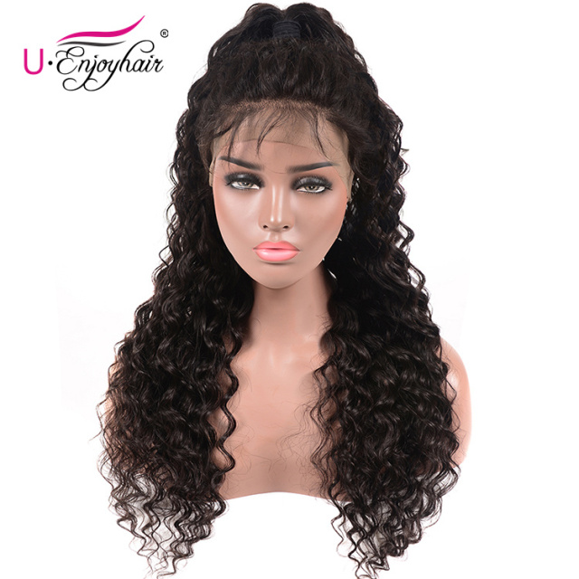 13x4 Lace Front Wigs Natural Color Water Wavy Brazilian Virgin Human Hair Wigs Pre Plucked Hairline With Baby Hair (LFW013)