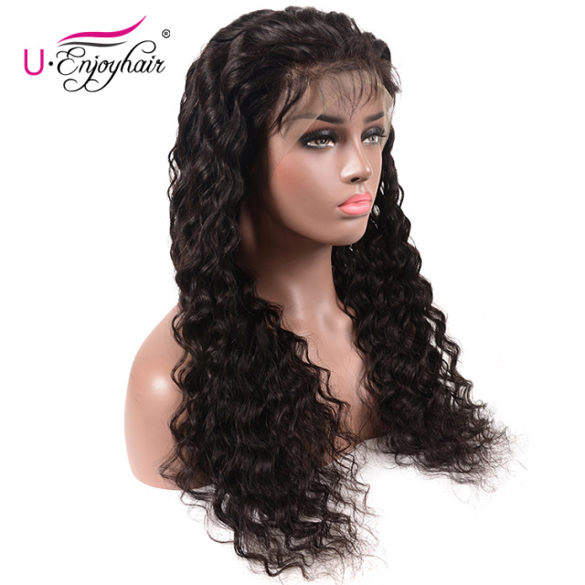 13x4 Lace Front Wigs Natural Color Water Wavy Brazilian Virgin Human Hair Wigs Pre Plucked Hairline With Baby Hair (LFW013)