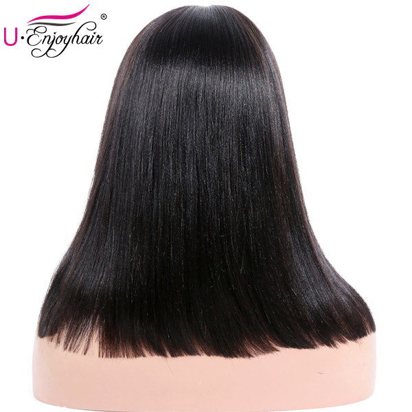 13x6 Lace Front Wigs Natural Color Straight Brazilian Virgin Human Hair Wigs Pre Plucked Hairline With Baby Hair (LFW1002)