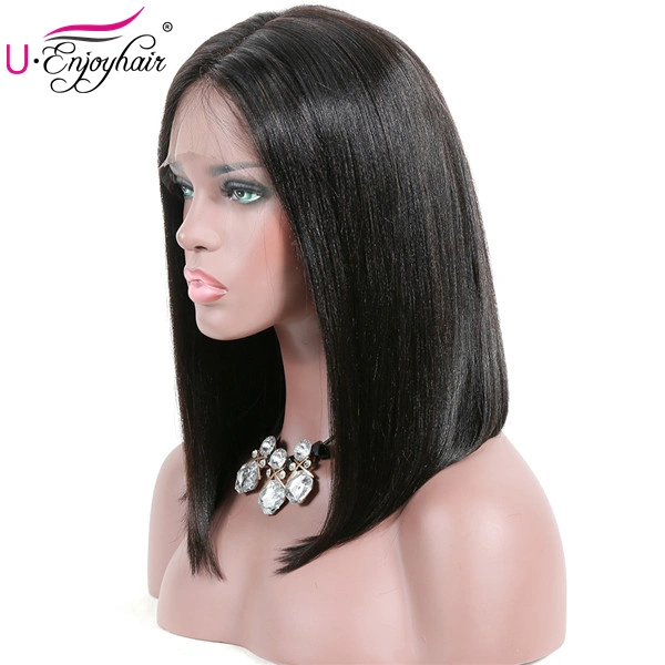 13x6 Lace Front Wigs Natural Color Straight Brazilian Virgin Human Hair Wigs Pre Plucked Hairline With Baby Hair (LFW1002)