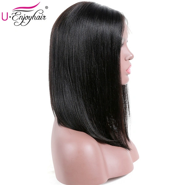 13x6 Lace Front Wigs Natural Color Straight Brazilian Virgin Human Hair Wigs Pre Plucked Hairline With Baby Hair (LFW1002)