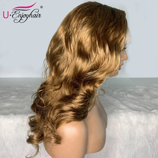 13x4 Lace Front Wigs Chestnut Brown Color Body Wave Brazilian Virgin Human Hair Wigs Pre Plucked Hairline With Baby Hair (CLFW028)