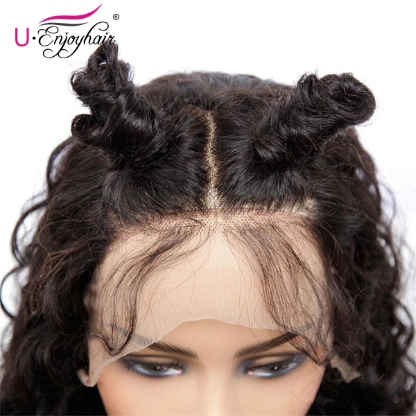 13x6 Lace Front Wigs Natural Color Water Curl Brazilian Virgin Human Hair Wigs Pre Plucked Hairline With Baby Hair (LFW1017)