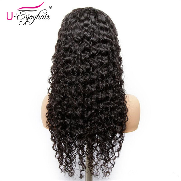 13x6 Lace Front Wigs Natural Color Water Curl Brazilian Virgin Human Hair Wigs Pre Plucked Hairline With Baby Hair (LFW1017)
