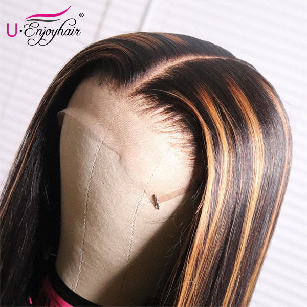 13X4 Lace Front Wigs Highlight Color Body Wave Brazilian Virgin Human Hair Wigs Pre Plucked Hairline With Baby Hair (CLFW016)