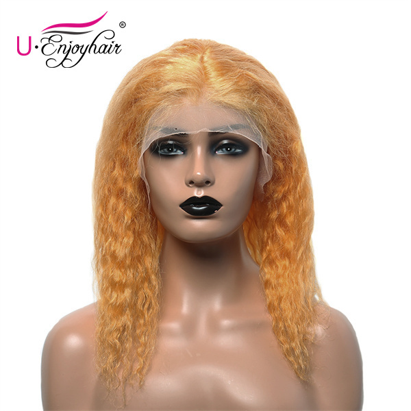 13X4 Lace Front Wigs Gold Color Water Wave Brazilian Virgin Human Hair Wigs Pre Plucked Hairline With Baby Hair (CLFW001)