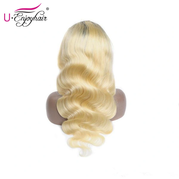 13X4 Lace Front Wigs 1B 613 Blonde Color Body Wave Brazilian Virgin Human Hair Wigs Pre Plucked Hairline With Baby Hair (613B008)