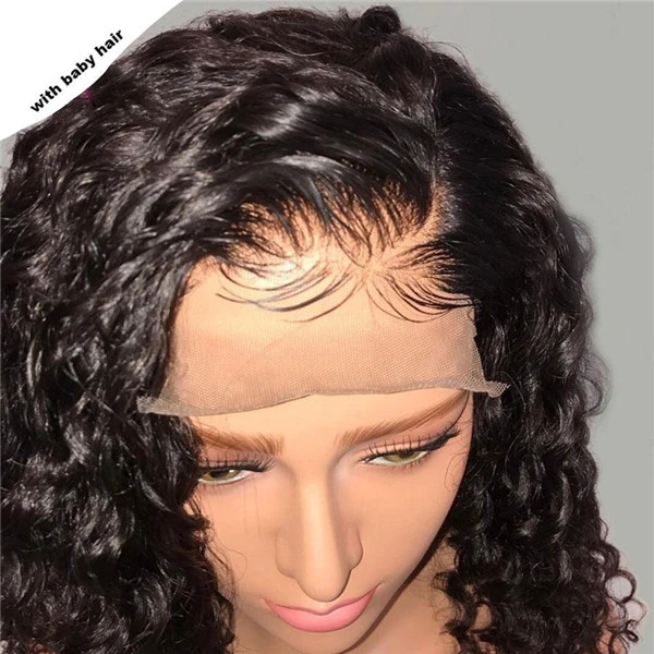13x6 Lace Front Wigs Natural Color Water Wave Brazilian Virgin Human Hair Wigs Pre Plucked Hairline With Baby Hair (LFW1015)