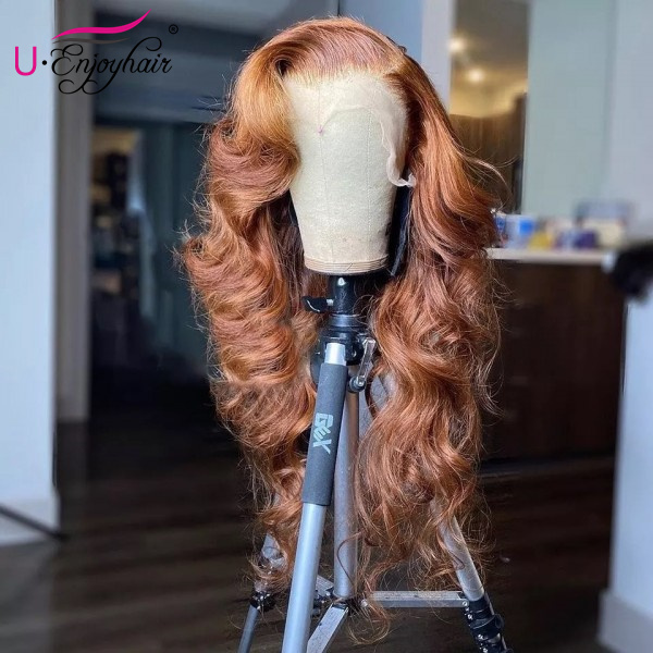 13x4 Lace Front Wigs Hot Brown Color Body Wave Brazilian Virgin Human Hair Wigs Pre Plucked Hairline With Baby Hair (CLFW035)