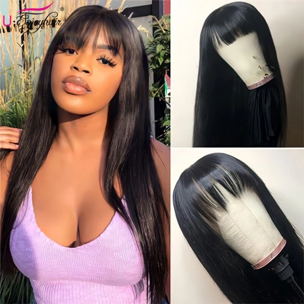 13x4 Lace Front Wigs Natural Color Straight Brazilian Virgin Human Hair Wigs Pre Plucked Hairline With Baby Hair (LFW028)