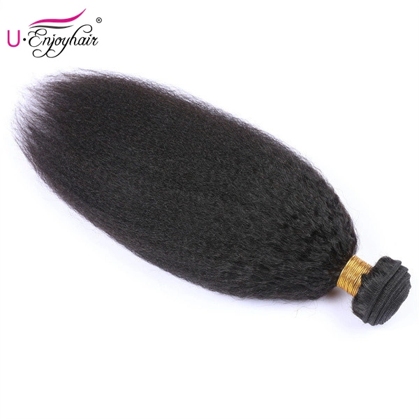 U Enjoy Hair Kinky Straight Natural Color 3 Bundles Deals 100% Unprocessed Virgin Human Hair Bundles (HB010)