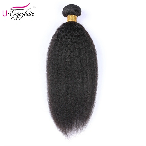 U Enjoy Hair Kinky Straight Natural Color 3 Bundles Deals 100% Unprocessed Virgin Human Hair Bundles (HB010)