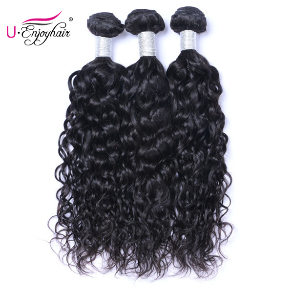 U Enjoy Hair Water Wave Natural Color 3 Bundles Deals 100% Unprocessed Virgin Human Hair Bundles (HB005)