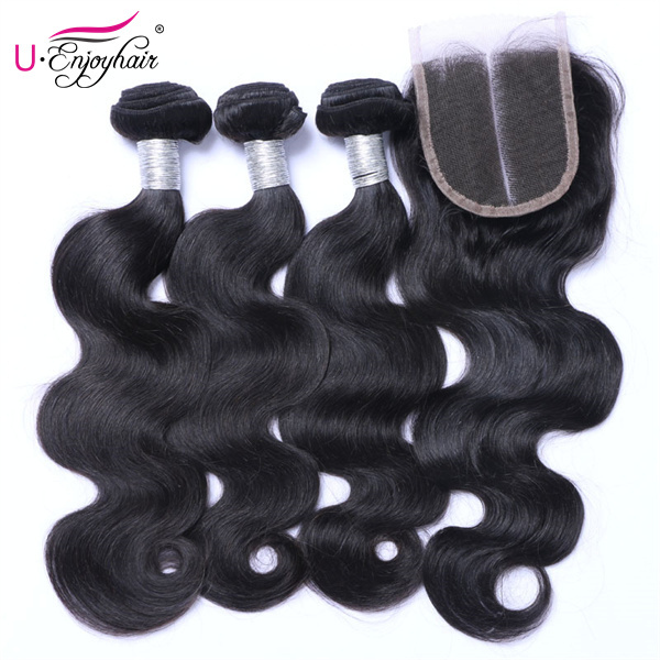 U Enjoy Hair Body Wave Natural Color 3 Bundles Deals 100% Unprocessed Virgin Human Hair Bundles (HB002)