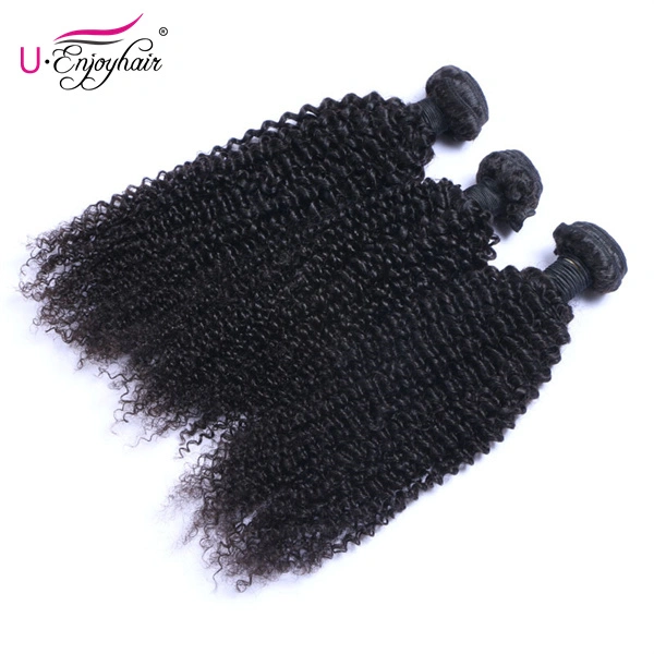 U Enjoy Hair Kinky Curly Natural Color 3 Bundles Deals 100% Unprocessed Virgin Human Hair Bundles (HB009)