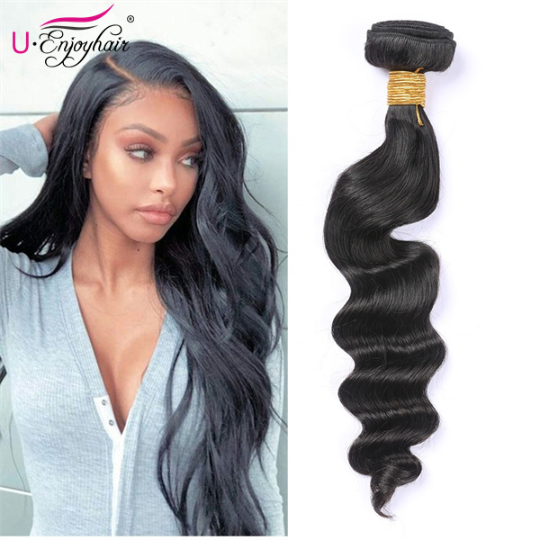 U Enjoy Hair Loose Wave Curl Natural Color 3 Bundles Deals 100% Unprocessed Virgin Human Hair Bundles (HB007)