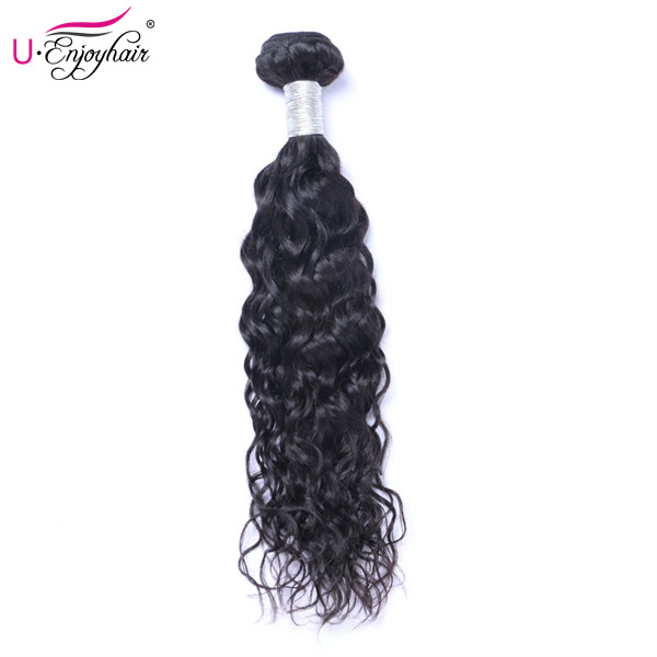 U Enjoy Hair Water Wave Natural Color 1 Bundles Deals 100% Unprocessed Virgin Human Hair Bundles (HB014)