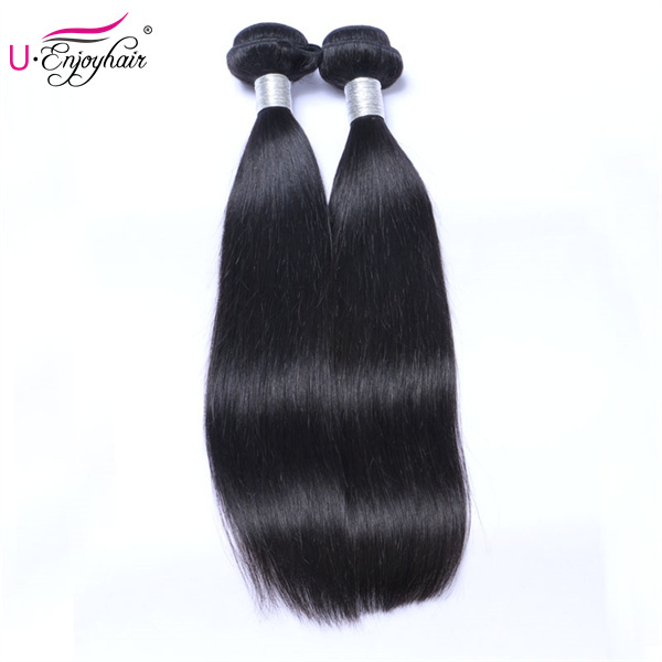 U Enjoy Hair Straight Natural Color 1 Bundles Deals 100% Unprocessed Virgin Human Hair Bundles (HB011)